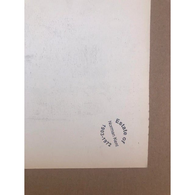 Realism 1960 Norman Kent Cos Cob Drawing For Sale - Image 3 of 4