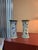 Ceramic 1990s Pair of Blue & White Floral Ceramic Trumpet Vases For Sale - Image 7 of 7
