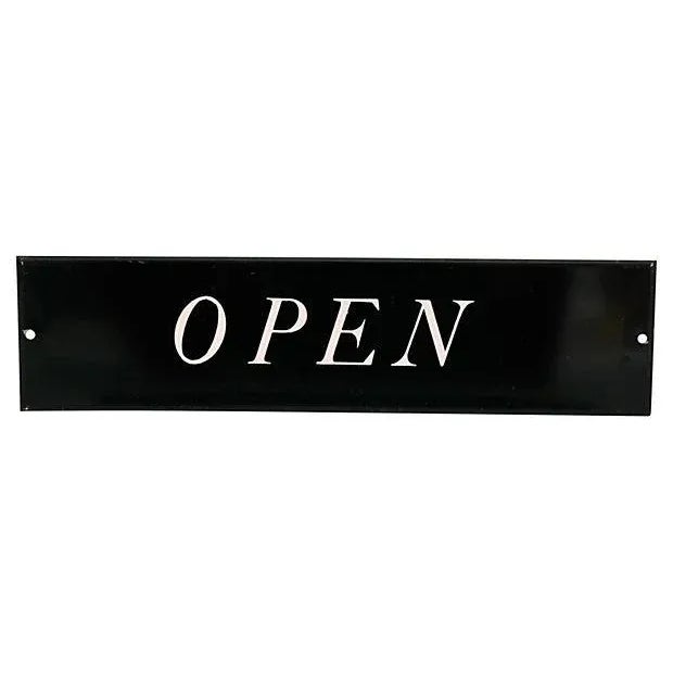 American Old Store Stock Vintage Metal Open Store Sign For Sale - Image 3 of 3