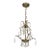 Mid 20th Century Reclaimed Brass Crystal Central Cluster Chandelier For Sale