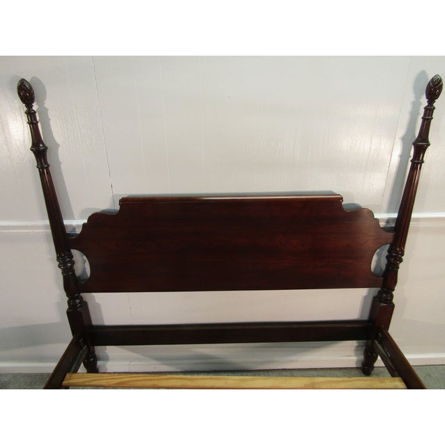1980s Statton Solid Cherry Queen Size Poster Bed For Sale - Image 5 of 9