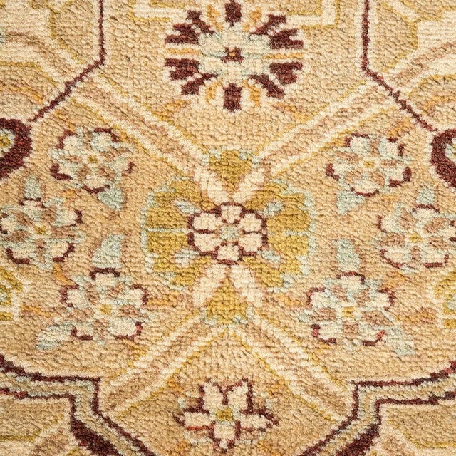 Traditional Mogul Collection Hand-Knotted Area Rug - Yellow 8' 3" x 10' 4" For Sale - Image 3 of 4