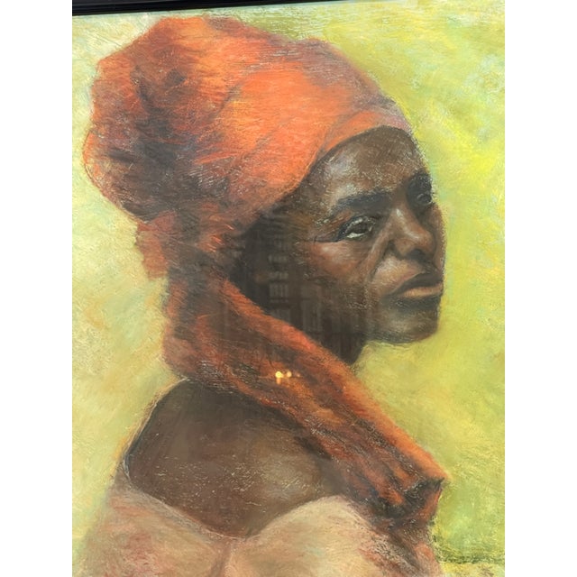 Just in, This large Mid Century Pastel Portrait of an African-Caribbean Woman, by Malkin This striking, original mid-to-...