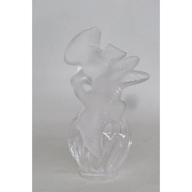 Transparent Lalique Nina Ricci L Air Du Temps Empty Perfume Bottle Love Birds Stopper 5195b For Sale - Image 8 of 14