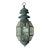 Antique English Solid Brass & Glass Starburst Hanging Lantern - Pendant For Sale