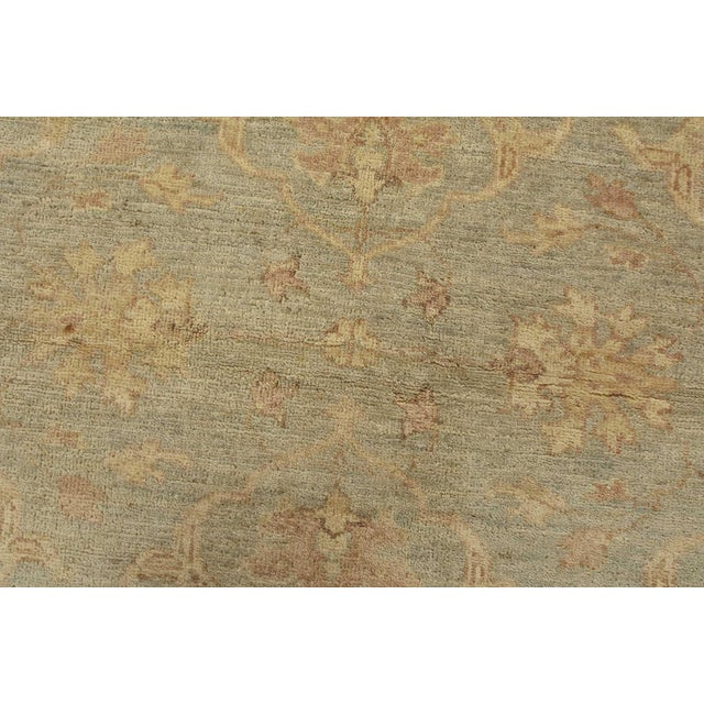 Ziegler Rug 3’10” X 4’1” Blue Wool Traditional Hand-Knotted Oriental Carpet For Sale - Image 4 of 9