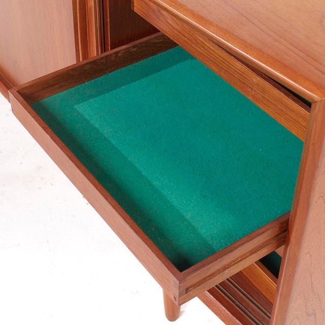 Svend Madsen Mid Century Danish Teak Curved Front Credenza For Sale - Image 11 of 12