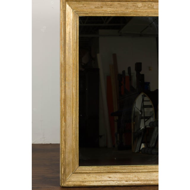 19th Century French Painted Wood Rectangular Mirror with Rustic Character For Sale - Image 11 of 12