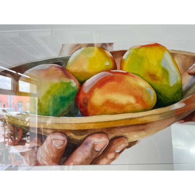 Sean Callahan " Mango Man " Watercolor Painting, Framed For Sale - Image 9 of 12