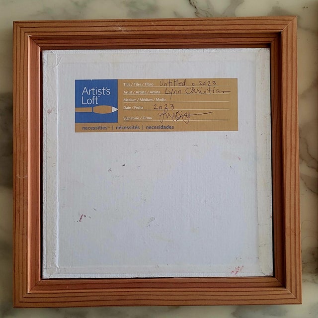 Untitled #2023 Abstract Expressionist Painting by Lynn Christian. Orange Tones. Acrylic. Framed. This frame can be left...