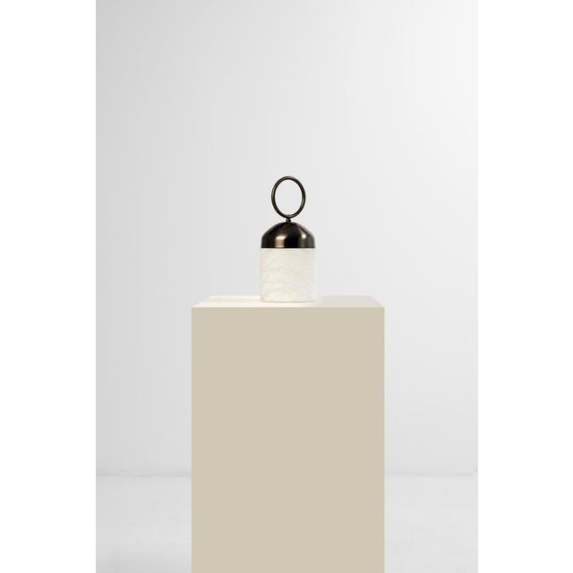 Wireless Glans Table Lamp by United Alabaster For Sale - Image 4 of 18