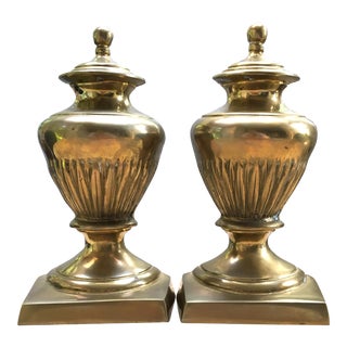 Brass Urn Bookends - a Pair For Sale