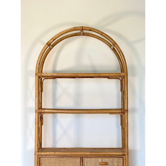 Wicker and Bamboo Bookcase, 1970s For Sale - Image 14 of 15