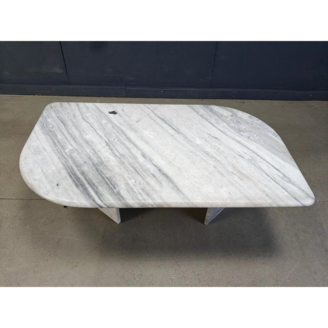 Vintage White Marble Coffee Table, 1970s For Sale - Image 11 of 12