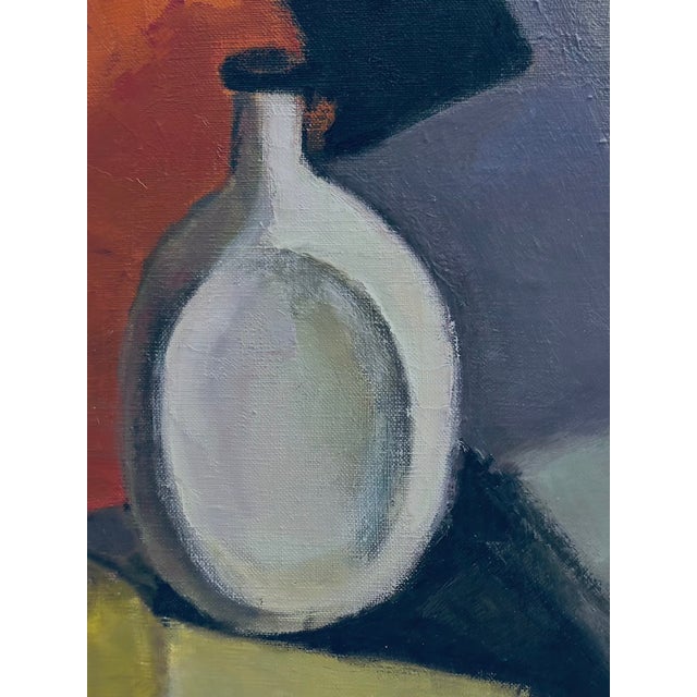 2000 - 2009 Abstract Still Life, "Bottles" , Oil on Canvas by M. Zena Lesser For Sale - Image 5 of 7