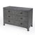 Chatham 44 in. W Rectangular Raffia 6 Drawer Dresser, Charcoal Raffia For Sale - Image 9 of 9