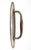 Traditional Vintage 9.375 In. Nickel Plated Brass Oval Door Pull For Sale - Image 3 of 4