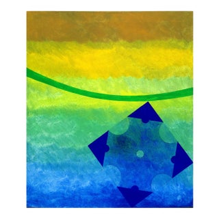 Dorothy Hyman "Balance and Universe" Abstract Oil on Canvas 1973 For Sale