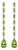 Peridot Long Drop Earrings, Silver, Gold, Pair For Sale