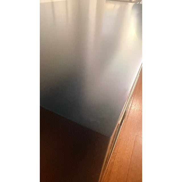 Currey & Company Modern Black Lacquer Coffee Table With Greek Key Gold Trim For Sale - Image 11 of 16