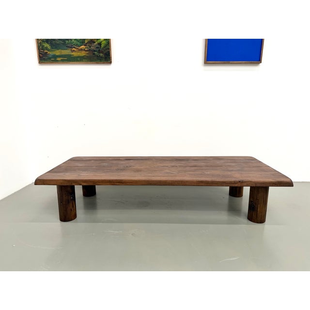 Modern Coffee Table in Elm, 1970s For Sale - Image 6 of 18