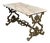 French Solid Cast Iron French Scrolling "Butterfly" Coffee Table For Sale