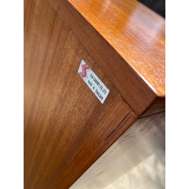 Danish Mid Century Modern Teak Highboy Dresser or Gentlemen’s Chest For Sale - Image 17 of 17