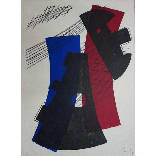 Berto LARDERA, Moon Crystals, Original Signed Lithograph For Sale - Image 5 of 5