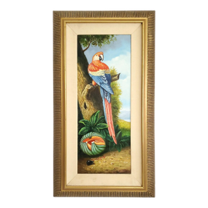 Painting Parrot Signed & Dated 1986