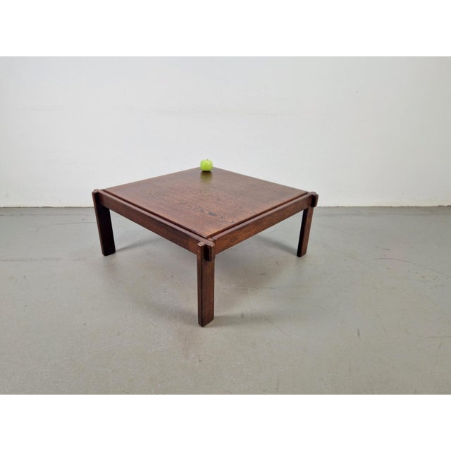Vintage Minimalist design Wenge coffee table 70s Beautiful and elegant lacquered wenge wooden square coffee table from the...