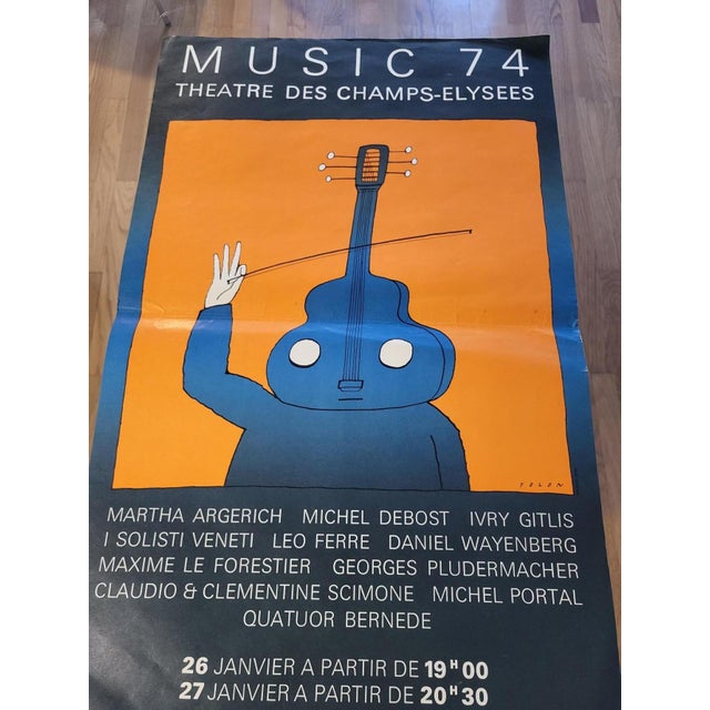 Poster from Jean Michel Folon Music, 1974 For Sale - Image 9 of 13