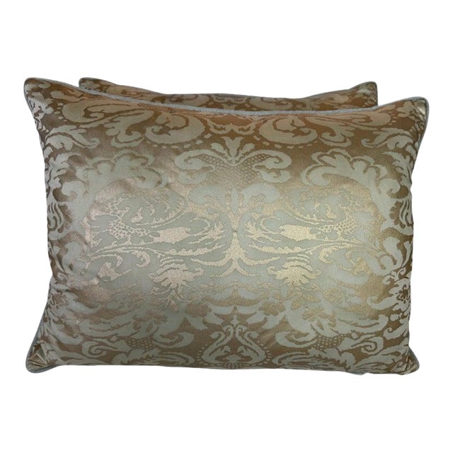 Pair of Fortuny Textile Pillows For Sale