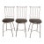 Vintage Charleston Forge Swivel Barstool With Black Upholstered 3 Pc Set. For Sale