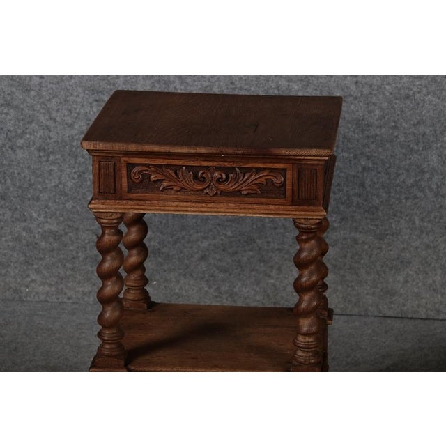 Antique Bedside Tables in Oak, 1880, Set of 2 For Sale - Image 13 of 18
