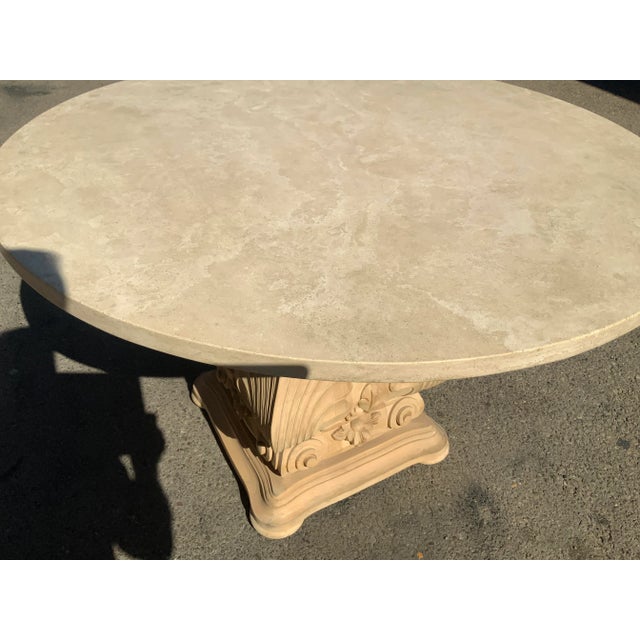 Highly carved dining base. The base is raw. Base is made of alder. Buyer can have it finish table to liking. Base is very...