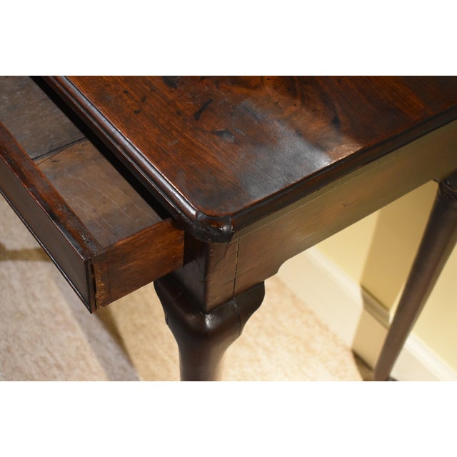 Wood 18th Century English Walnut Early Georgian or Queen Anne Side Table For Sale - Image 7 of 7