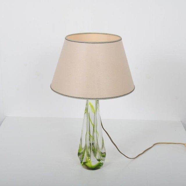 Glass Table Lamp by Kristalunie Maastricht, 1950s For Sale - Image 13 of 14