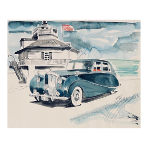 Robert Colborne Rolls Royce Silver Wraith Painting