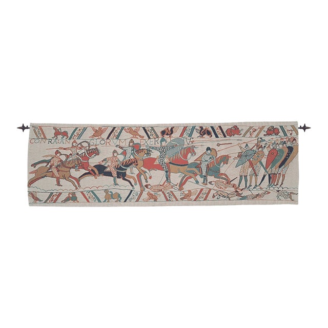 William the Conqueror Norman Conquest Loom Woven Tapestry - 66 X 211 Cm (2'2" × 6'11") - Requires Rod Size 5 For Sale