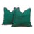 Pair of Pala Green Dotted Ahir Handloom Pillows For Sale