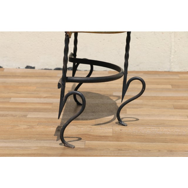 19th Century Dutch Brass & Wrought Iron Curfew Fireplace Hood | Antique Hearth Canopy | Hand-Forged Fire Screen For Sale - Image 10 of 18