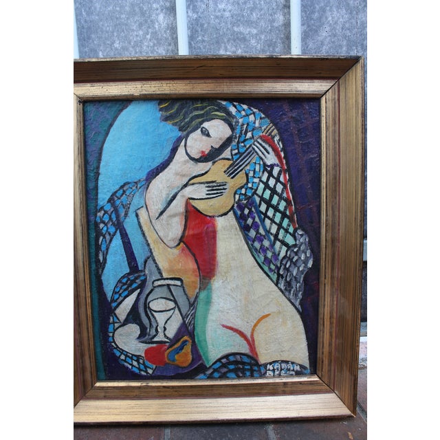 Bela Kadar 1930s Modernist Hungarian Style Oil Painting Nude Female Homage to Béla Kádár Framed For Sale - Image 4 of 8