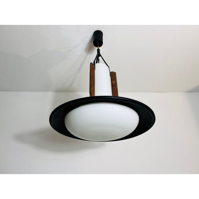 Mid-Century Opal Glass Ceiling Lamp, Italy, 1960s For Sale - Image 10 of 11