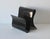 Kartell Front for Kartell Style Black Lucite Acrylic Magazine Rack Vintage For Sale - Image 4 of 11