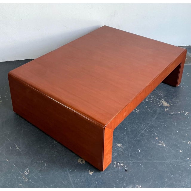 Late 20th Century Vintage Ralph Lauren “Dalton” Waterfall Wood Coffee Table For Sale - Image 5 of 18