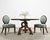A refined iconic set of six oval X-Back dining side chairs designed by Barbara Barry for Baker Furniture. The chairs...
