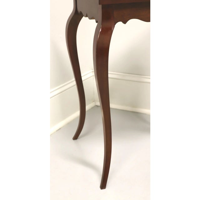 Hekman Walnut Inlaid Parquetry Square French Louis XV Accent Table For Sale In Charlotte - Image 6 of 8