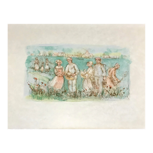 Edna Hibel Original Pencil Hand-Signed Lithograph Friesland 1977