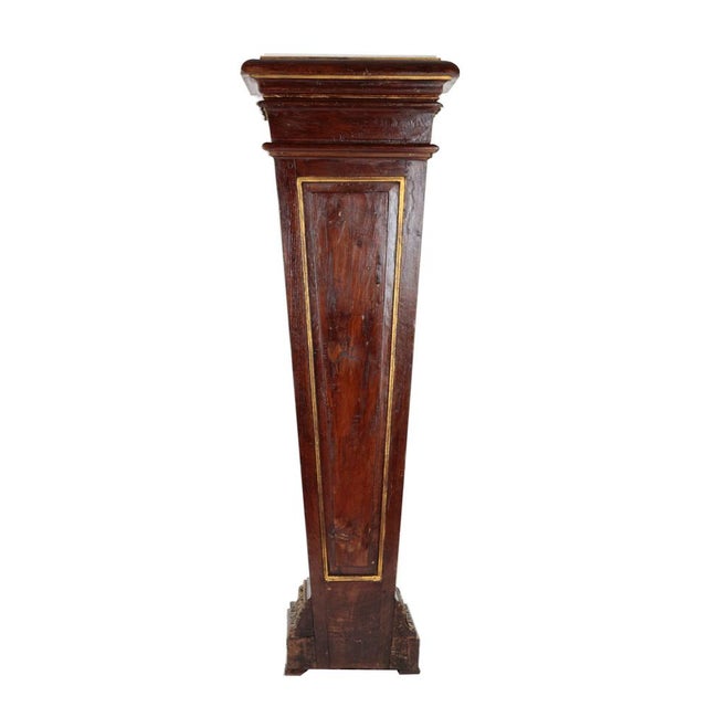 Pedestal in Wood and Marble For Sale - Image 5 of 9