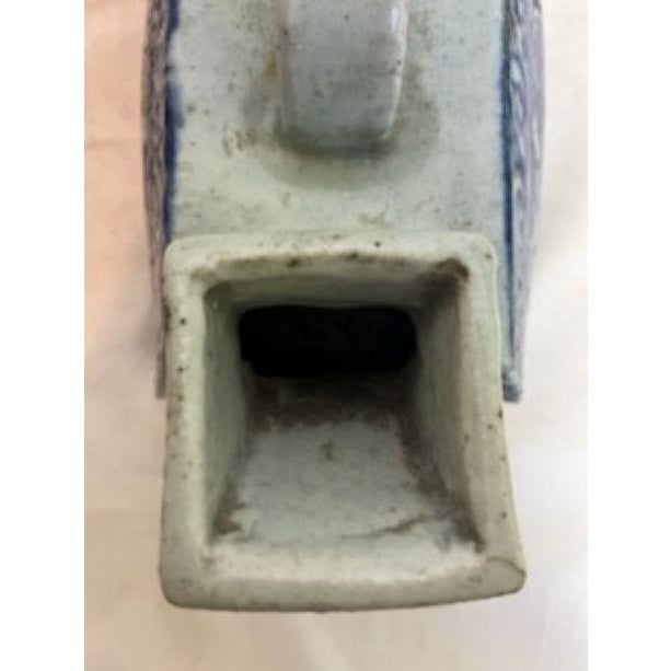Blue Antique Chinese Porcelain Urinal/Chamber Pot For Sale - Image 8 of 11